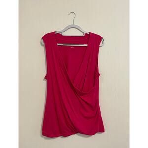 Soft Surroundings Pink Sleeveless Plus Size 2X Layered Top